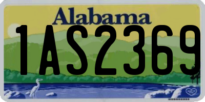 AL license plate 1AS2369