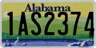 AL license plate 1AS2374