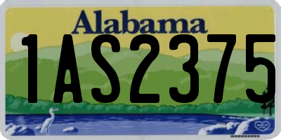 AL license plate 1AS2375