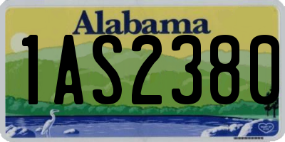 AL license plate 1AS2380
