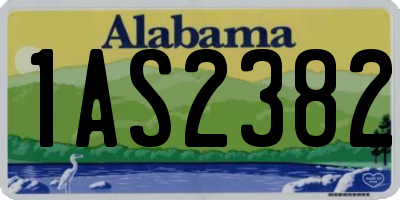 AL license plate 1AS2382