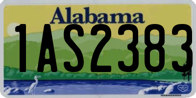 AL license plate 1AS2383