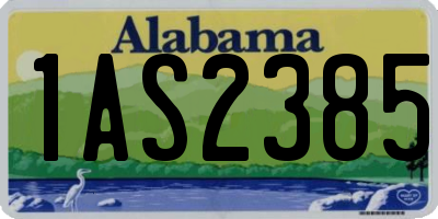 AL license plate 1AS2385