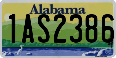 AL license plate 1AS2386
