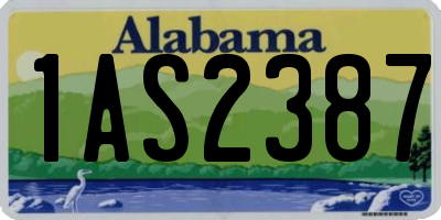AL license plate 1AS2387