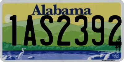 AL license plate 1AS2392