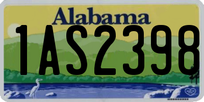AL license plate 1AS2398