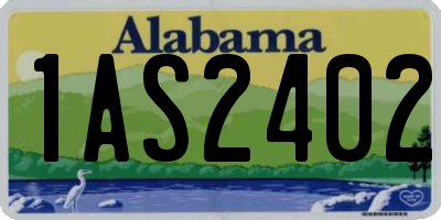 AL license plate 1AS2402