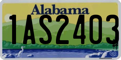 AL license plate 1AS2403