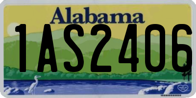 AL license plate 1AS2406