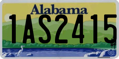 AL license plate 1AS2415