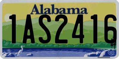 AL license plate 1AS2416