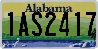 AL license plate 1AS2417