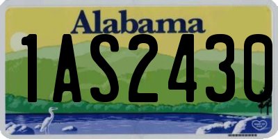 AL license plate 1AS2430