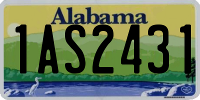 AL license plate 1AS2431