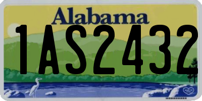 AL license plate 1AS2432