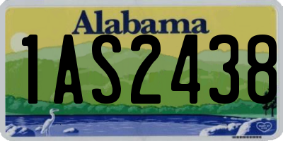 AL license plate 1AS2438