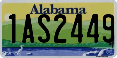 AL license plate 1AS2449