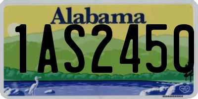 AL license plate 1AS2450