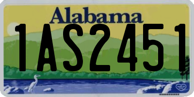 AL license plate 1AS2451