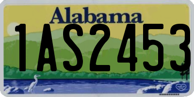 AL license plate 1AS2453