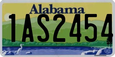 AL license plate 1AS2454