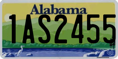 AL license plate 1AS2455