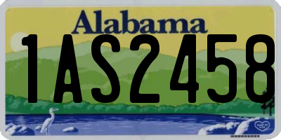 AL license plate 1AS2458