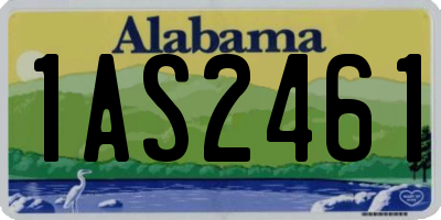 AL license plate 1AS2461