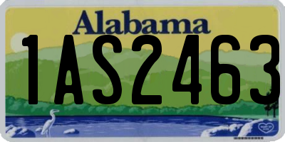 AL license plate 1AS2463
