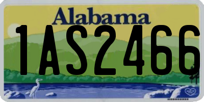 AL license plate 1AS2466