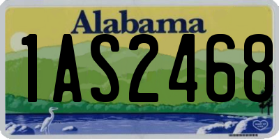 AL license plate 1AS2468