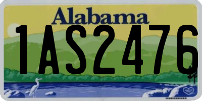 AL license plate 1AS2476