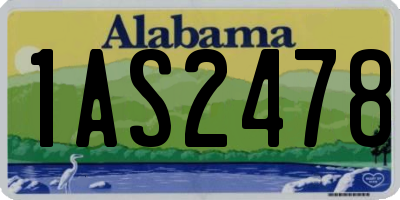 AL license plate 1AS2478