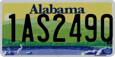 AL license plate 1AS2490