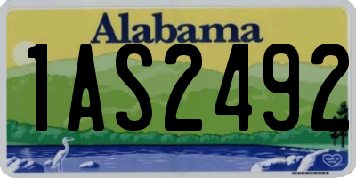AL license plate 1AS2492