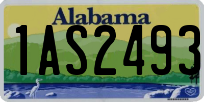 AL license plate 1AS2493