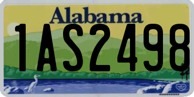AL license plate 1AS2498