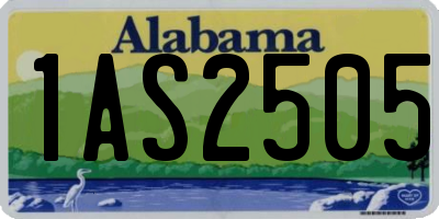 AL license plate 1AS2505