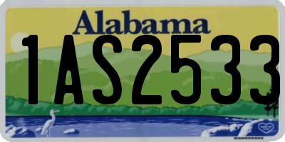 AL license plate 1AS2533