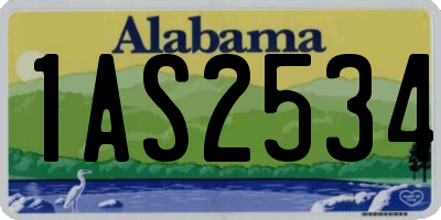 AL license plate 1AS2534