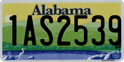 AL license plate 1AS2539