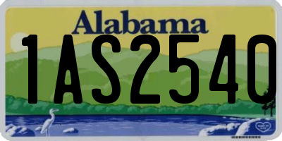 AL license plate 1AS2540