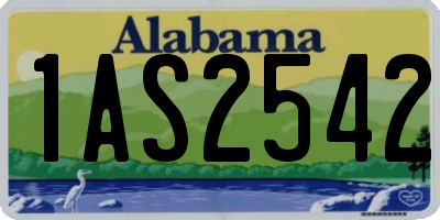 AL license plate 1AS2542