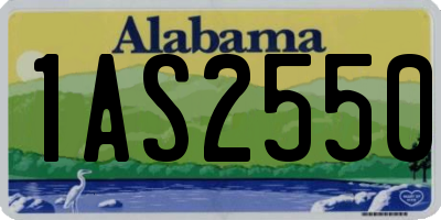AL license plate 1AS2550