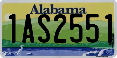 AL license plate 1AS2551