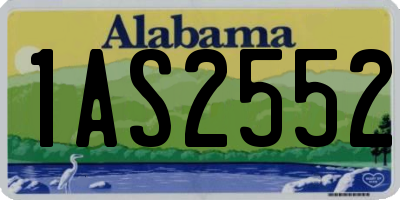 AL license plate 1AS2552