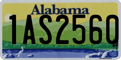 AL license plate 1AS2560