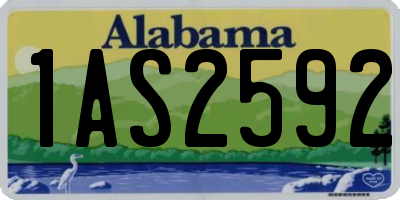 AL license plate 1AS2592