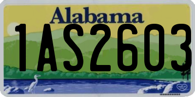 AL license plate 1AS2603